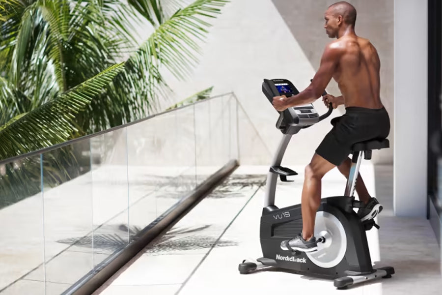 Nordictrack commercial vu 19 upright stationary bike series reviews sale
