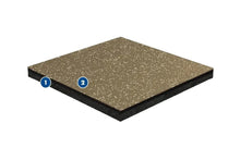 Load image into Gallery viewer, Warrior Mulitlayer Interlocking Rubber Gym Flooring Tiles - Cedar