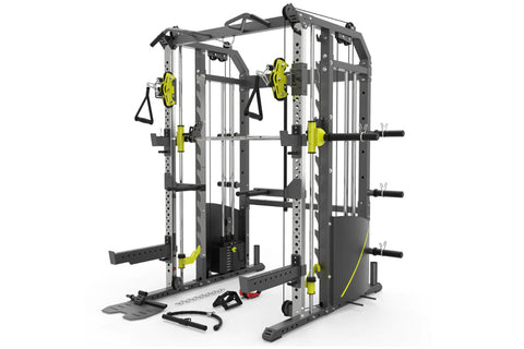 Warrior 701 All-in-One Power Rack Functional Trainer Cable Crossover Home Gym w/ Smith Cage