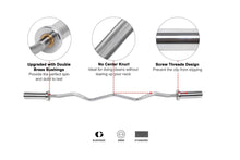 Load image into Gallery viewer, Warrior Chrome Olympic Curl Barbell