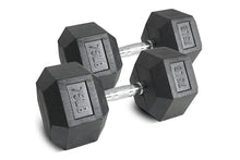 Load image into Gallery viewer, Warrior Rubber Hex Dumbbells (🏃IN-STORE SPECIAL - $0.88/lb)