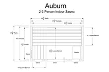 Load image into Gallery viewer, Almost Heaven Auburn 2-3 Person Indoor Sauna