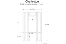 Load image into Gallery viewer, Almost Heaven Charleston 4-Person Canopy Barrel Sauna
