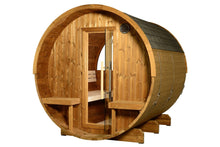 Load image into Gallery viewer, Almost Heaven Evander Half-Moon Canopy Barrel Sauna (Heritage Collection)