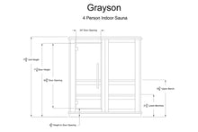 Load image into Gallery viewer, Almost Heaven Grayson 4-Person Indoor Sauna (Respite Series)