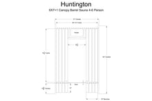 Load image into Gallery viewer, Almost Heaven Huntington 4-6 Person Canopy Barrel Sauna