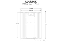 Load image into Gallery viewer, Almost Heaven Lewisburg 6-8 Person Barrel Sauna