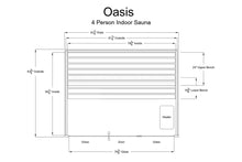 Load image into Gallery viewer, Almost Heaven Oasis 4-Person Indoor Sauna (Vision Series)