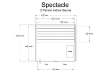 Load image into Gallery viewer, Almost Heaven Spectacle 2-Person Indoor Sauna (Vision Series)