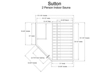Load image into Gallery viewer, Almost Heaven Sutton 2-person Indoor Corner Sauna (Element Series)