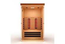 Load image into Gallery viewer, Wooden infrared sauna with red lights