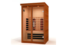 Load image into Gallery viewer, Wooden sauna with interior lights and shelves