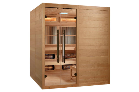 Golden Designs "Toledo" 6-Person Full Spectrum Hybrid Sauna (2025 Edition)