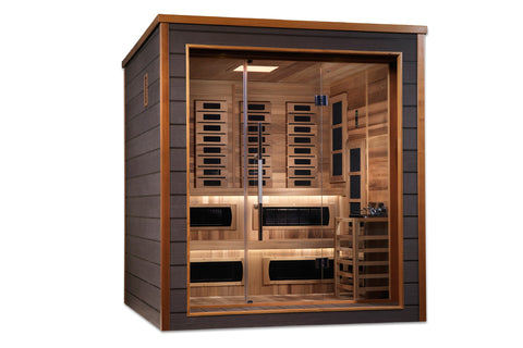 Golden Designs "Karlstad" 6-Person Outdoor-Indoor PureTech™ Hybrid Full Spectrum Sauna