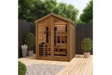Load image into Gallery viewer, Golden Designs "Loviisa" 3 Person Hybrid Full Spectrum Outdoor Sauna
