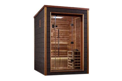 Golden Designs "Narvik" 2-Person Outdoor/Indoor Traditional Sauna (🍂 FALL CLEARANCE SALE)