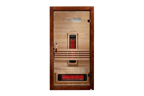 Golden Designs "Santorini" 1-2 Person Full Spectrum Near Zero EMF FAR IR Sauna (2026 Edition) (šŖNEW ITEM)