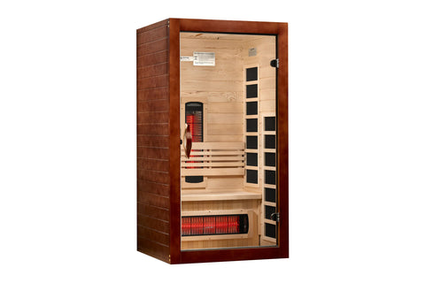 Golden Designs "Santorini" 1-2 Person Full Spectrum Near Zero EMF FAR IR Sauna (2026 Edition) (šŖNEW ITEM)