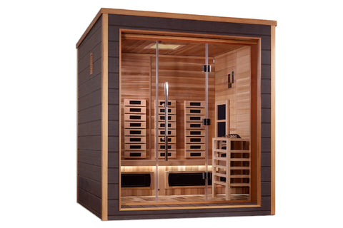 Golden Designs "Visby" 3 Person Outdoor-Indoor PureTech™ Hybrid Full Spectrum Sauna