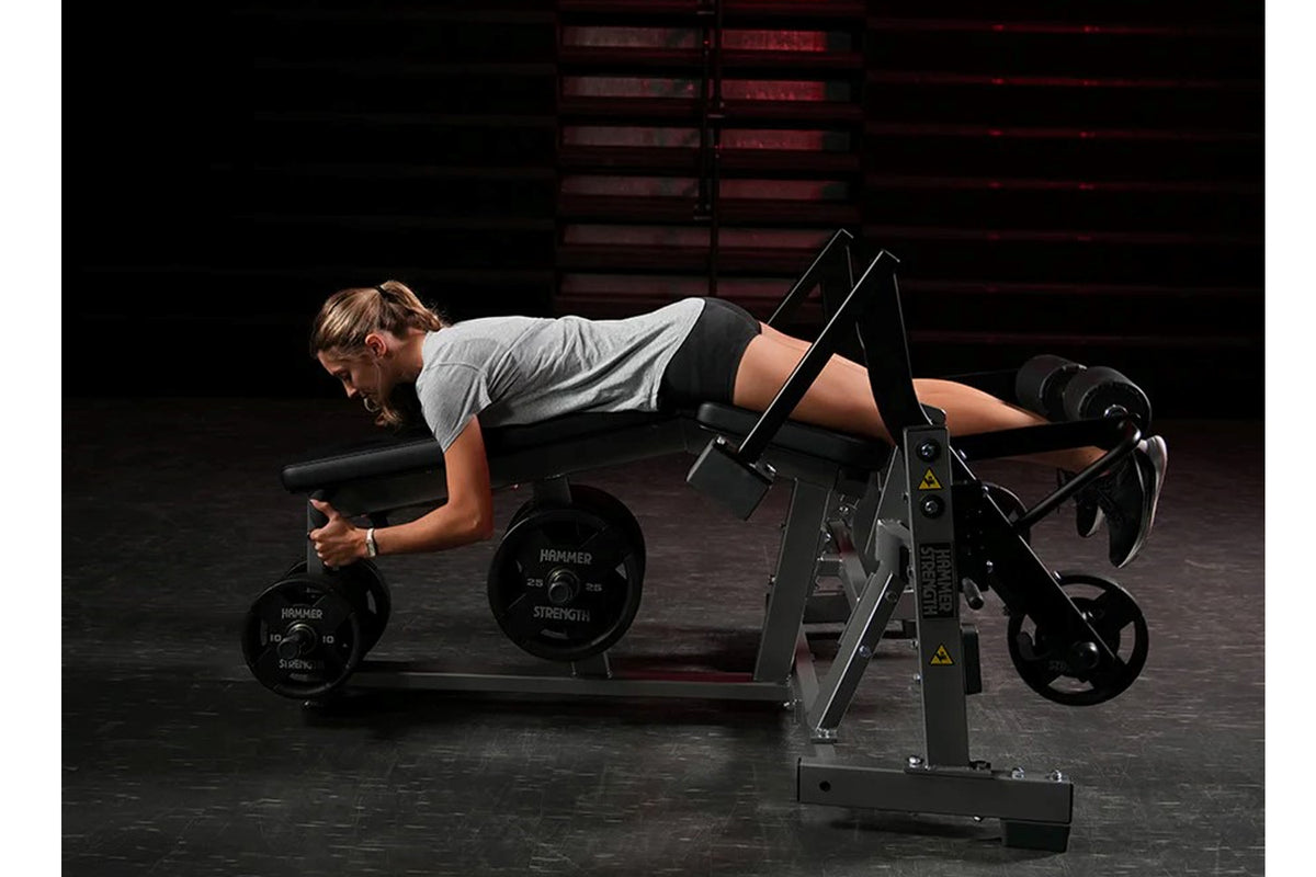 Hammer Strength Plate-Loaded Iso-Lateral Leg Curl – 360 Fitness