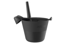 Load image into Gallery viewer, Harvia Click Sauna Pail & Ladle Plastic (Black)