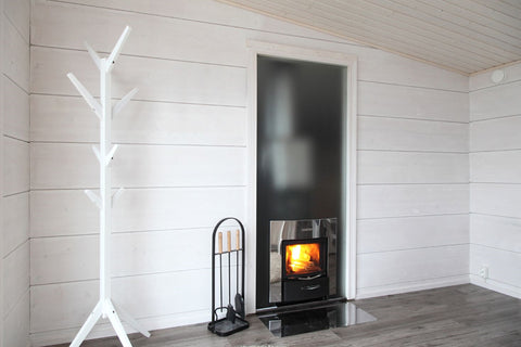 Harvia Duo Glass Wall White Aluminum Frame (9'x19')