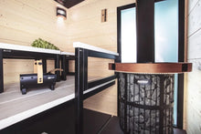 Load image into Gallery viewer, Harvia Duo Glass Wall White Aluminum Frame (9'x19')