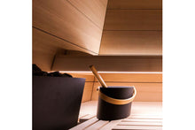 Load image into Gallery viewer, Harvia Sauna Pail w/Black Aluminum Ladle (Black Steel/Aluminum)