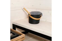 Load image into Gallery viewer, Harvia Sauna Pail w/Black Aluminum Ladle (Black Steel/Aluminum)