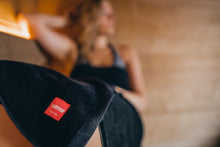 Load image into Gallery viewer, Harvia Sauna Towel (Black)