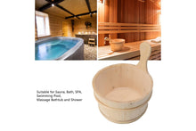 Load image into Gallery viewer, Harvia Wooden Sauna Pail & Ladle w/ Plastic Insert (3.5 Liter)
