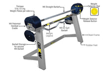 Load image into Gallery viewer, MX80 Rapid Change Adjustable Barbell / Curl Bar System (20lbs to 80lbs)