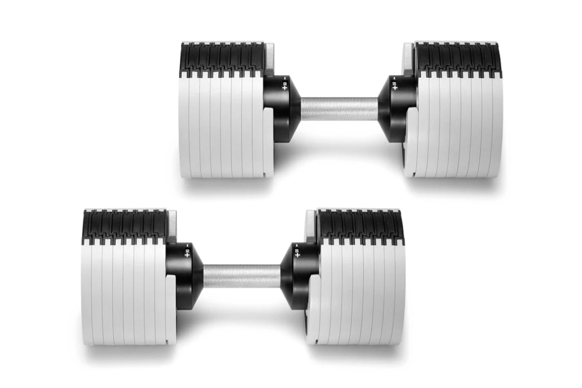 NÜOBELL 80lb Adjustable Dumbbells (Ash) – 360 Fitness Superstore