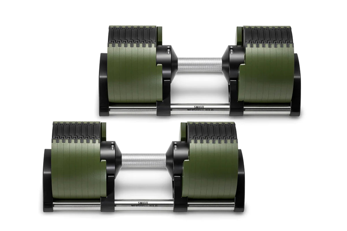 NÜOBELL 80lb Adjustable Dumbbells (Tactical) – 360 Fitness Superstore