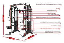 Load image into Gallery viewer, Warrior 801 All-in-One Functional Trainer Cable Crossover Home Gym w/ Smith Machine
