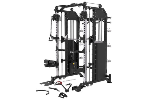 Warrior 801 All-in-One Functional Trainer Cable Crossover Home Gym w/ Smith Machine (🍂 FALL CLEARANCE SALE)