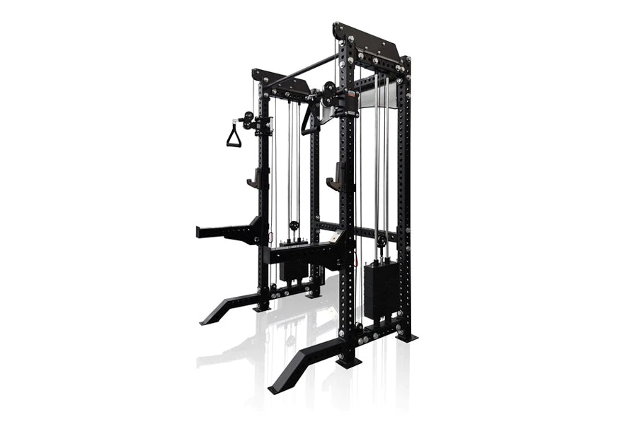 Warrior 1.0 Cable Crossover Pulley Power Rack Gym System 360 Fitness
