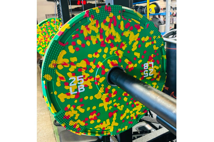 Warrior Fleck Easy-Grip Rubber Bumper Plates – 360 Fitness Superstore
