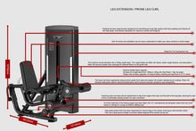 Load image into Gallery viewer, Warrior Commercial Series Leg Extension/Prone Leg Curl (🪂NEW ITEM) (💥BLACK FRIDAY SALE)