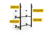 Load image into Gallery viewer, Warrior Wall-Mounted Fold-Up Squat Rack V2 - SALE
