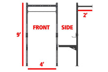 Load image into Gallery viewer, Warrior 4-2 Wall-Mounted Squat Rack V3
