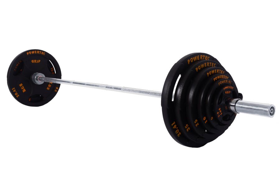 Powertec Olympic Bar Plates and Collars 345 lbs Heavy Set 360