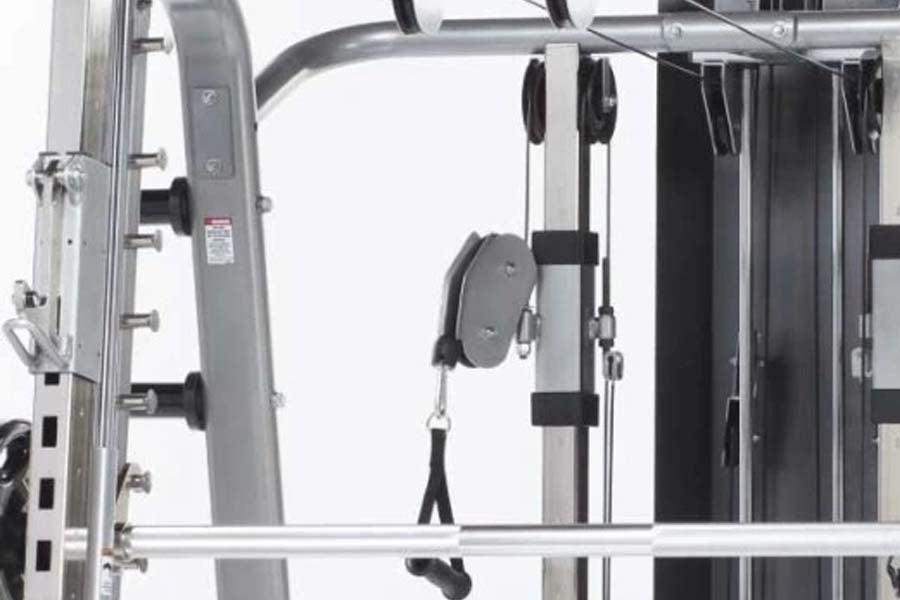 Tuff stuff half rack with lat pulldown outlet