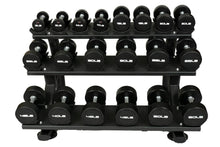 Load image into Gallery viewer, Warrior 10 Pair 3-Tier Compact Pro-Style Dumbbell Saddle Rack - SALE
