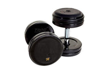 Load image into Gallery viewer, Warrior Rubber Encased Fixed Pro-Style Dumbbells
