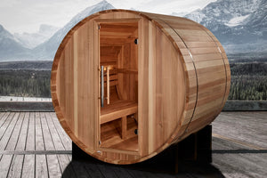 Golden Designs "St. Moritz" 2 Person Barrel Traditional Sauna
