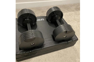 NÜOBELL 50lb Adjustable Dumbbells (Matte Black)