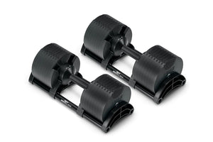 NÜOBELL 80lb Adjustable Dumbbells (Matte Black)