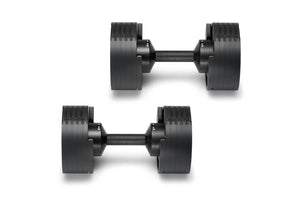 NÜOBELL 50lb Adjustable Dumbbells (Matte Black)