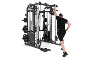 Warrior 701 All-in-One Power Rack Functional Trainer Cable Crossover Home Gym w/ Smith Cage